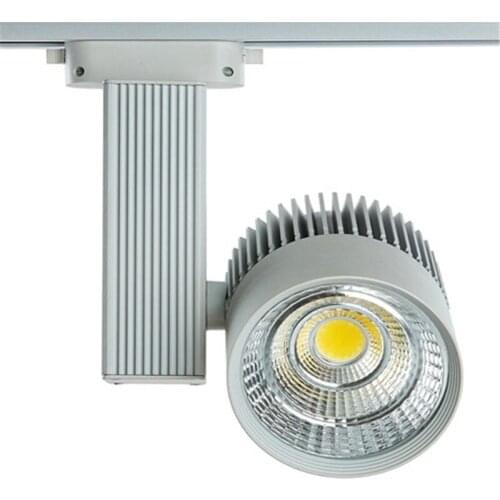 Free Shipping 25W 30W Warm White/Natural White/ White Track Light Rail Lamp COB Rail Light LED Spotlight Track Lamp AC85-265V