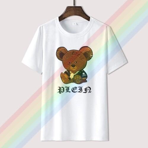 Best-selling lovely bear printing plein T Shirt For Men Limitied Edition unisex Brand T-shirt Cotton Amazing Short Sleeve Tops