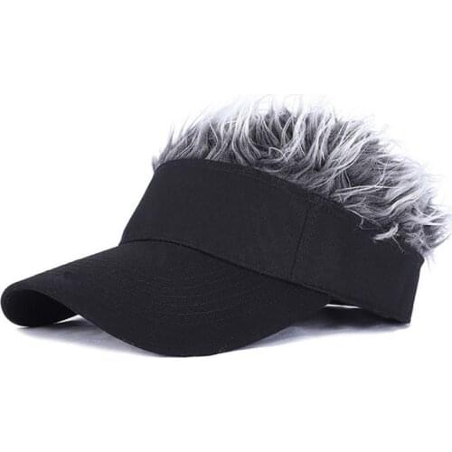 Men Women Fashion Golf Baseball Cap Adjustable Breathable Outdoor Camping Hiking Fake Flair Hair Sun Visor Hat