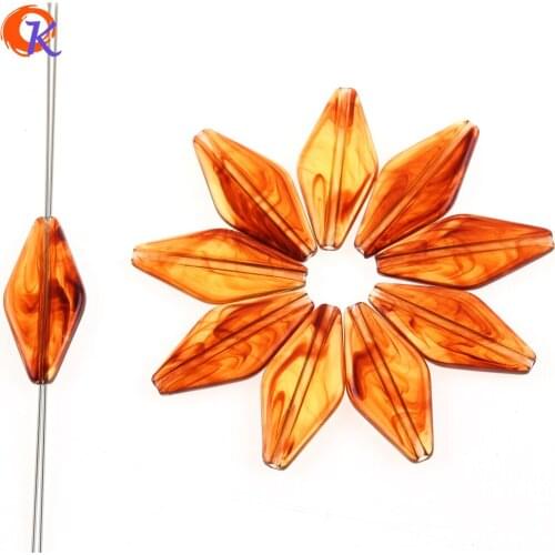 Cordial Design 14x31mm 430pcs/lot (Design As Shown) Acrylic Imitation "AmberEffect" Rhombus Beads For Hand Made Jewelry DIY
