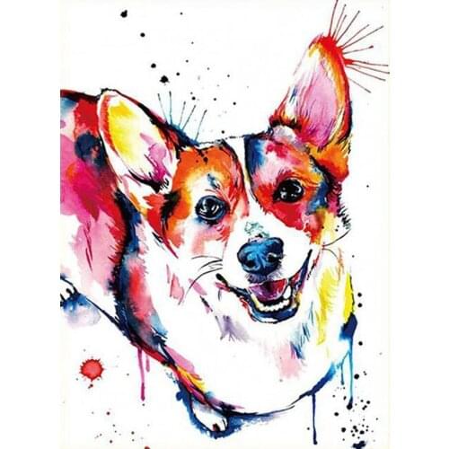 Hot DIY Diamond Painting Welsh Corgi Dog Cute Pet Cross Stitch 3d Embroidery chihuahua Crafts Mosaic full drill rhinestone L553