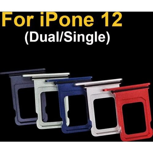 SIM Card Tray Holder Slot with Rubber Waterproof Gasket Replacement incl. Open Eject Pin for iPhone 12 ( Dual Sim Version)