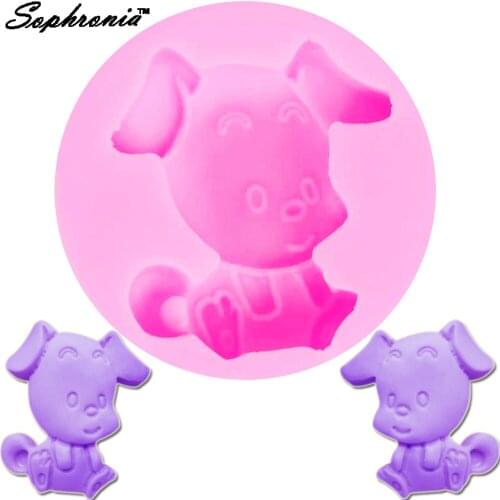 Sophronia F1073 Lovely Dog Silicone Mold Cake Decoration Fondant Cake 3D Food Grade Silicone Mould High Quality Silicone Mold