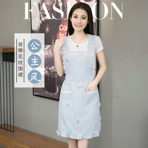 Apron home kitchen Korean fashion princess female waterproof and oil-proof double apron apron waist cute Japanese work