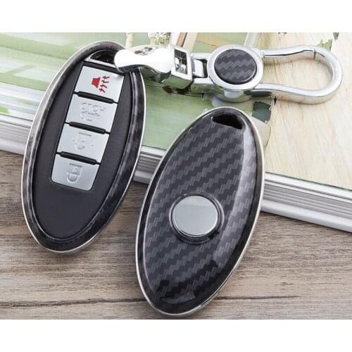 Carbon Car Key Case Auto Key Protection Cover For Nissan Infiniti QX50 Q50L Car Holder Shell Colorful Car-Styling Accessories