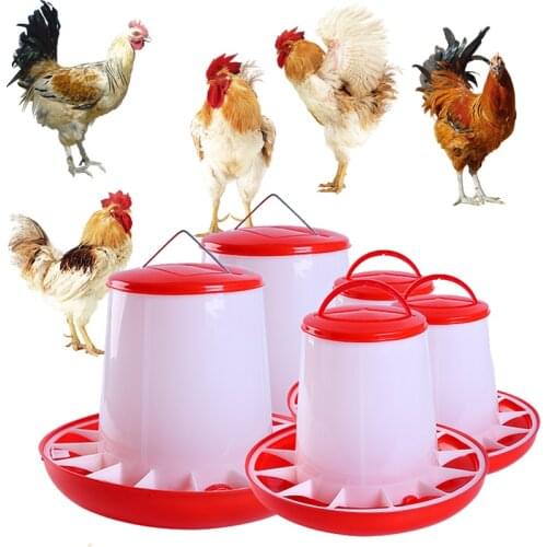 1KG 3KG 6KG Chicken Bucket Duck Goose Fodder Barrel Bird Automatic Feeding Cup Farming Tool Complete Models More Choice