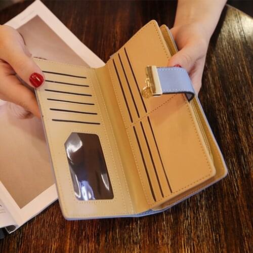 Women PU Leather Wallet Purse Card Holders Hollow Leaves Fashion for Coins Money C66