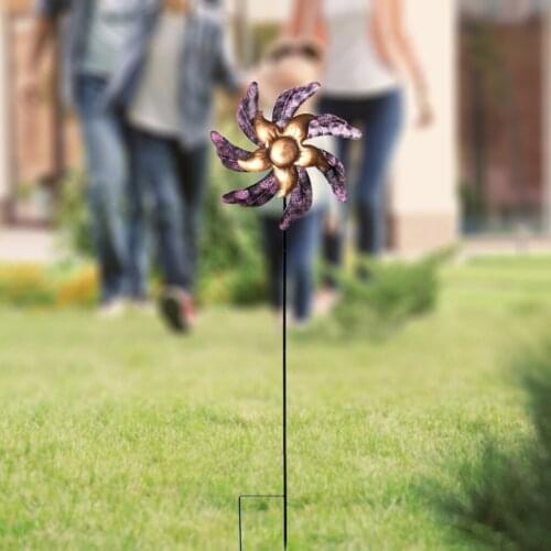 Creative Garden Pinwheels Metal Wind Spinners Windmill Toys for Yard Decor Outdoor Decorative Garden Stakes Housewarming Gifts