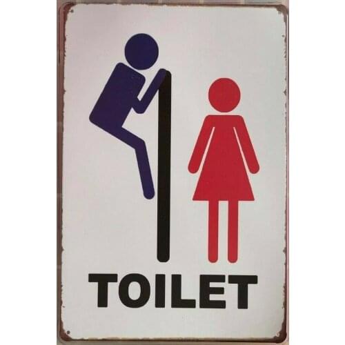 TOILET Garage Metal Tin Sign Decor Pub Home Door Vintage Wall Art Poster Plaque