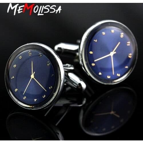 MMS Jewelry shirt cufflink for mens Brand cuff buttons Watch Shaped cuff link High Quality Wedding abotoaduras Drop Shipping