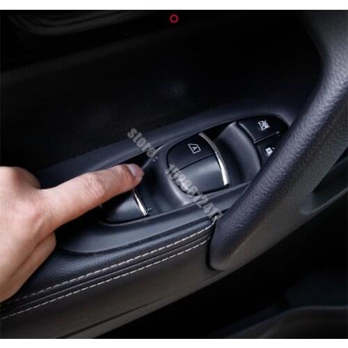 ABS glass switch armrest button sequin lift window button sticker trim for Nissan X-Trail T32 2014-2021 Car styling