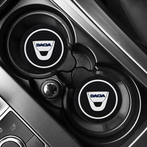 2pc Car Cup Holder Coaster Non slip Pad Mat Interior Decoration For Dacia Lodgy 2 Mcv Sandero Duster Logan Sandero Car styling