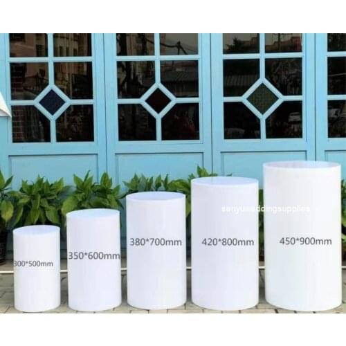 Customized size )Hot sale white acrylic round cake display stand, plexiglass wedding decoration plinths wholesale senyu2120