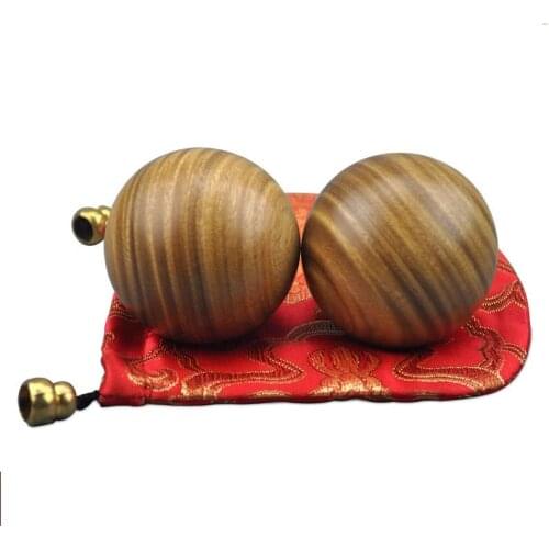 Solid wood green sandalwood / rosewood health care 48mm handball wooden Annatto Massage hand exercise ball Chinese National Gift