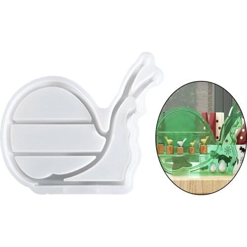 Storage Rack Mold DIY Crystal Epoxy Creative Snail Display Stand Silicone Mould Home Decoration