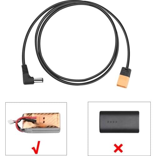 Fast Speed USB Extension Cable 4 Feet Power Cable Cord XT60 to DC 90 Degree for DJI FPV Goggles to XT60 Battery