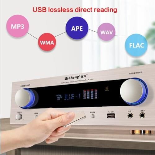 1200W Home 5.1 High Power Amplifier Bluetooth 5.0 HiFi Fiber Coaxial Subwoofer Karaoke Speaker Amplifier HDMI HD APE Lossless