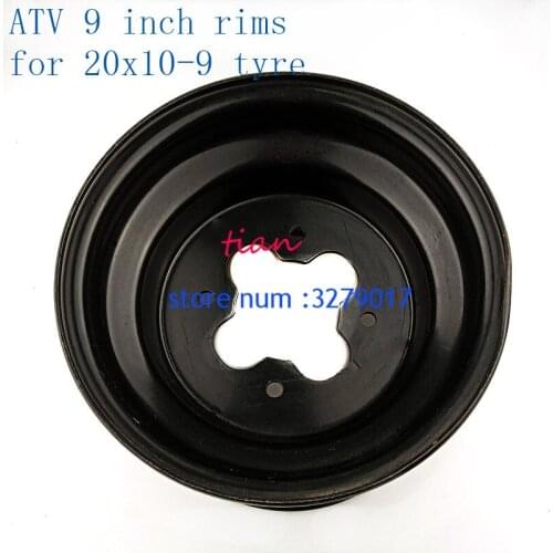 High Reputation Size 9 Inchwheel Hub ATV Accessories 20X10-9 Inch Iron Wheel Rim for Cross Country Motorcycle Go-kart ATV