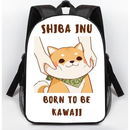 Japanese Akita Casual Backpack Shiba Inu Printed School Bag Student Backpacks Shoulder Bags Fashion Girls Female Bag