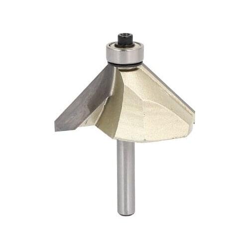 1/4-inch Shank 1-inch Cutting Length Ball Bearing 45 Degree Chamfer Router Bit
