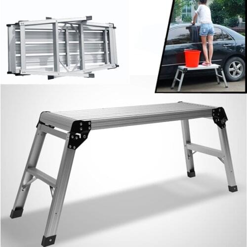 16%,Trapezoid Chair Outdoor Al Light Step Stools 150kg Step Ladders Washing Lightweight Car Chair Sliver Bath Shower Foot Stool