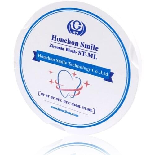 STML 2 Piece 98*16mm Preshade Multilayer Zirconia Discs Laboratorio Dental Zirconio