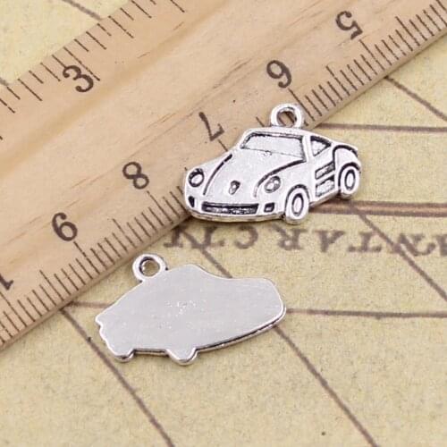 20pcs Charms Sports Car 21x14mm Tibetan Bronze Silver Color Pendants Antique Jewelry Making DIY Handmade Craft For Necklace