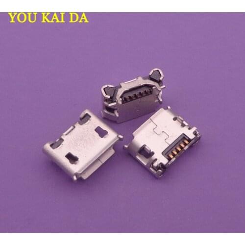 20pcs micro mini usb jack 5pin Free shipping Btype Micro USB female socket connector 5.6x4.85 outside horn 4feet DIP 5P