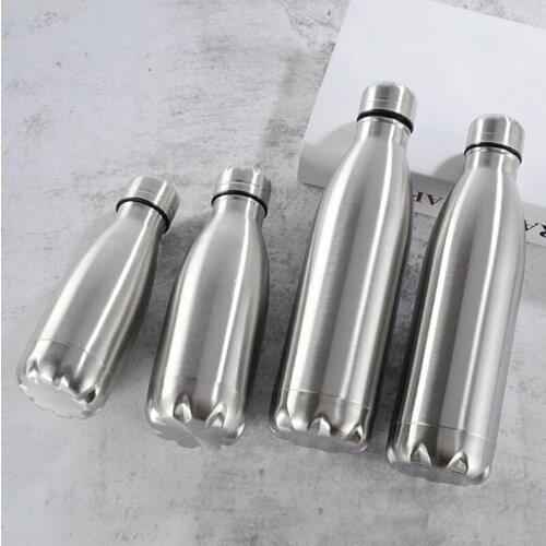 350ml Sports Stainless Steel Water Bottle Single Wall Hot Cold Water Cola Bottle Insulated Vacuum Flask For Kids School