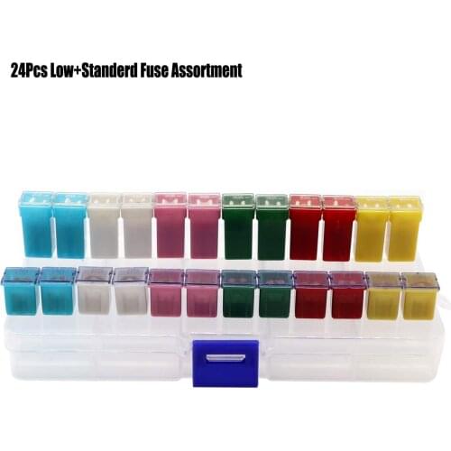 9/12/24/30/60/108pcs Car Fuse Box Automotive Japanese Auto Fuse Box Kit PAL LOW PROFILE JCASE Box Shaped Fuse Kit for Toyota