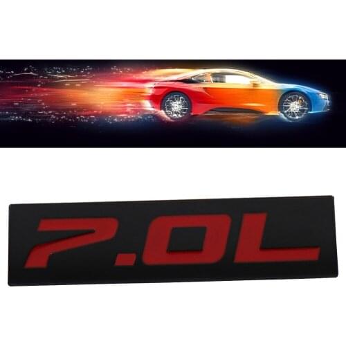 Black Red 7.0L 7.0 L for Engine Fender Trunk Lid Emblem Decal Badge Sticker