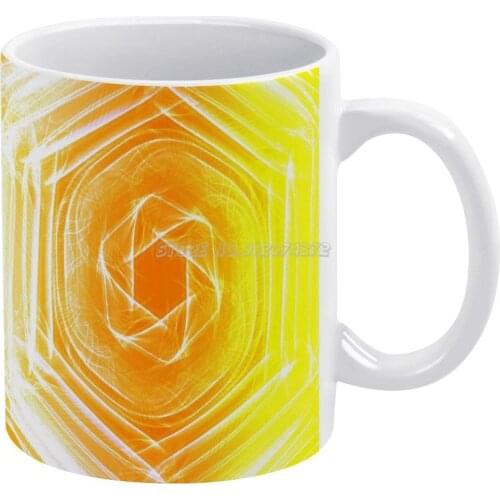 Floral F3 Coffee Mugs Ceramic Personalized Mugs 11 Oz White Mug Tea Milk Cup Drinkware Travel Mug Pentagon Flower Flowers Cute P