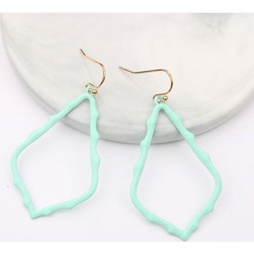 15 Colors Designer Frame Teardrop Earrings for Women Fashion Jewelry Painting Metal Water Drop Earrings Statement Earrings