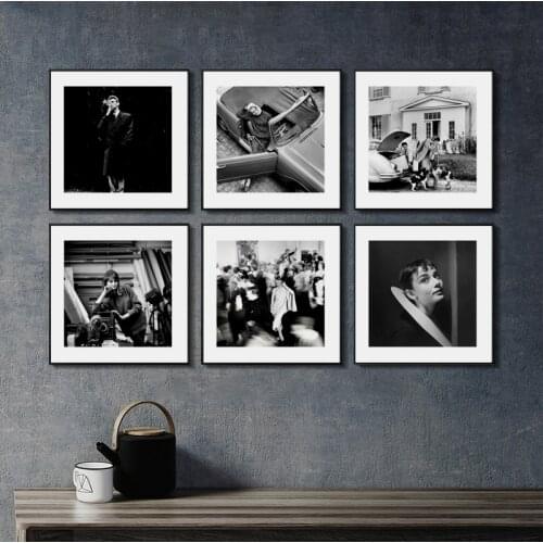 Famous Photography Poster Hollywood Moive Star Canvas Painting Black White Wall Art Picture For Living Room Modern Print Decor