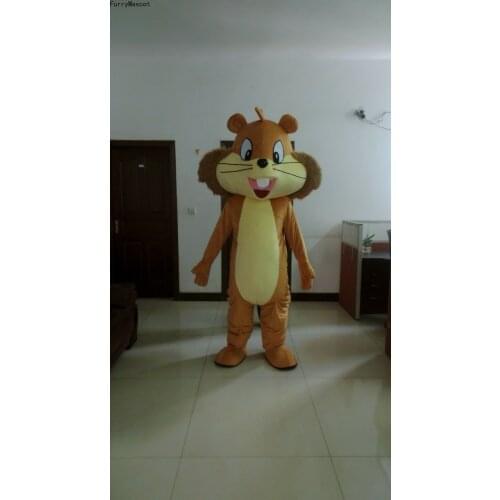 Adult Cartoon Lovely Squirrel Mascot Costume Fancy Dress Gift Fast Shipping