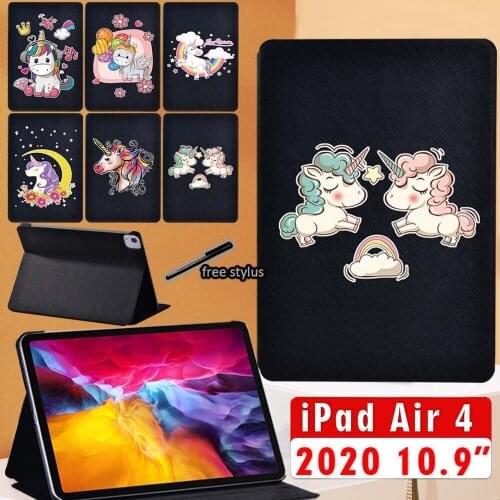 Ipad air 4 case Leather tablet Folding Stand Cover for Apple IPad Air 4 10.9 inch 2020 Cute Cartoon Series iPad accessories