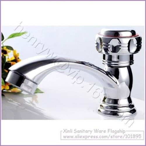 L15019 Deck Mounted Luxury Chrome Finish Zinc Washbasin Cold Water Tap