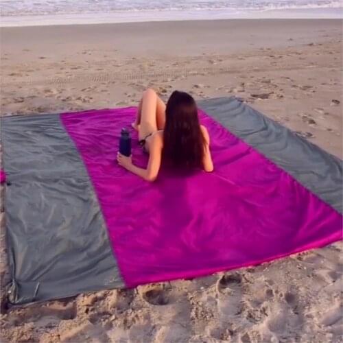 Hot Sale Light Weight Sand Free Beach Mat Outdoor Travel Camping Beach Mat Home Decor Rugs Portable Foldable Picnic Blanket
