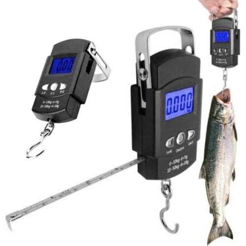 Mini Digital Scale For Fishing Portable LCD Digital Electronic Fishing Travel Luggage Electronic Hanging Hook Weighing Scale