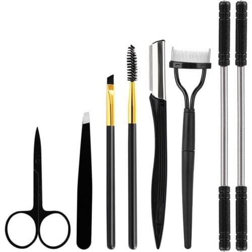 6PCS/1Set Eyebrow Kit Portable Eyebrow Trimmer Makeup Tool with 2 Face Hair Remover Cosmetic Makeup Tool for Women Girl