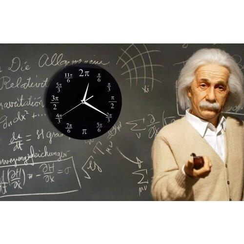 Wall Clock Mathematical Classroom Wall Decor Black Acrylic Pop Quiz Wall Clock Home Decor Geek Nerd Math Chic Gift Wanduhr Z063