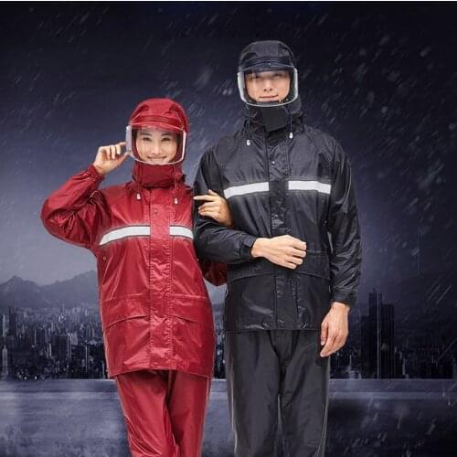 Motorcycle rider Raincoat Suit Impermeable Women/Men Helmet cap eaves Moto Poncho Motorcycle Rainwear Hiking Fishing Rain Gear