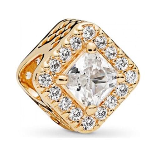 2020 New High-quality Square Glitter Halo Charms Suitable For Diy Ladies Exquisite Temperament Jewelry Accessories Gifts Free