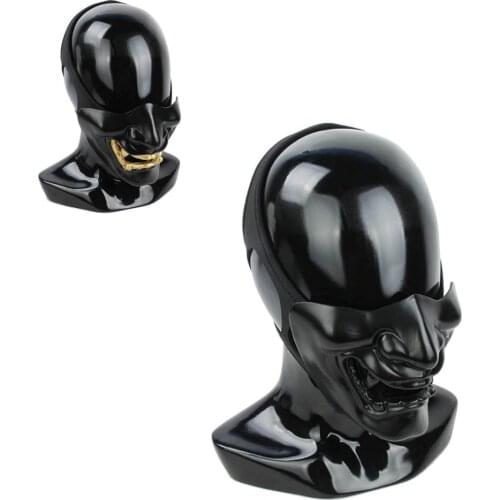 New Tactical Samurai Prajna Ma sk CS Game Camouflage Black Golden Tooth Half face Ma sk for Airsoft Cosplay Free shipping