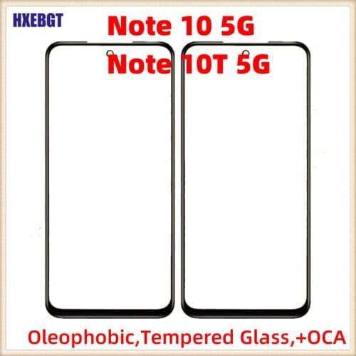 LCD Outer Glass Lens For Xiaomi Redmi Note 10 5G Front Panel Temered Glass Lens Red Mi Note 10T 5G Tempered Glass Cover Lens