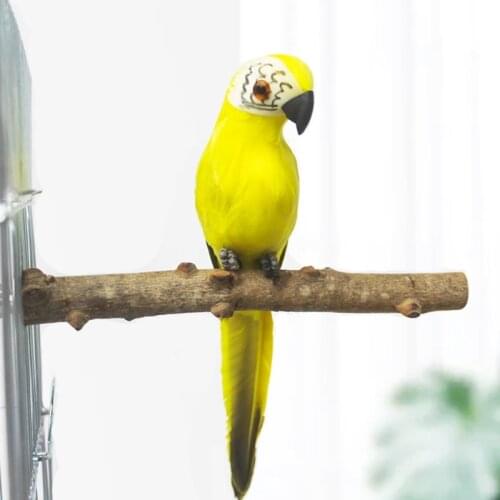 Pet Parrot Standing Stick Natural Wood Rod Grinding Claw Toy Prickly Perch Stand Holder Bird Cage Platform for Parakeet Cockatie