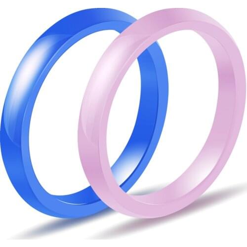 Simple Ceramic Rings For Women Smooth Ceramic Rings White Black Blue Pink Fashion Wedding Engagement Ring
