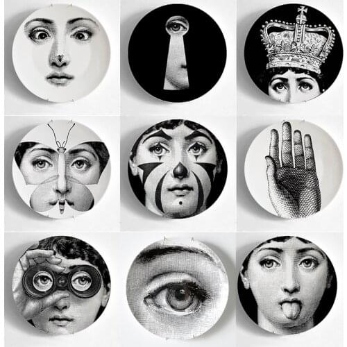 Luxury Decor Beautiful Wall Plate Italy Design Decorative Plate High End Lina Face Plate Home Decoration Bar Restaurant