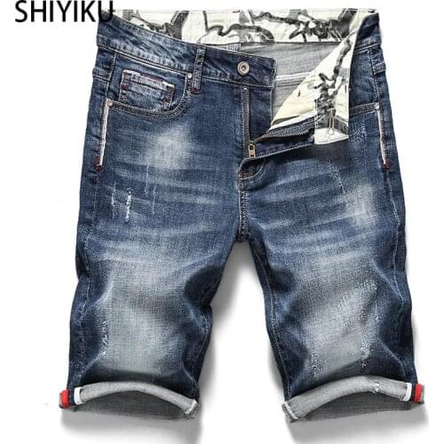 Мужские джинсовые шорты SHIYIKU China At AliExpress
