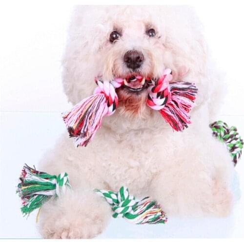 Random ship selling Pet Dog pet toys supplies Cotton Chew rope Knot Dog Durable Braided Bone bites rope 17cm Small dogs Toy